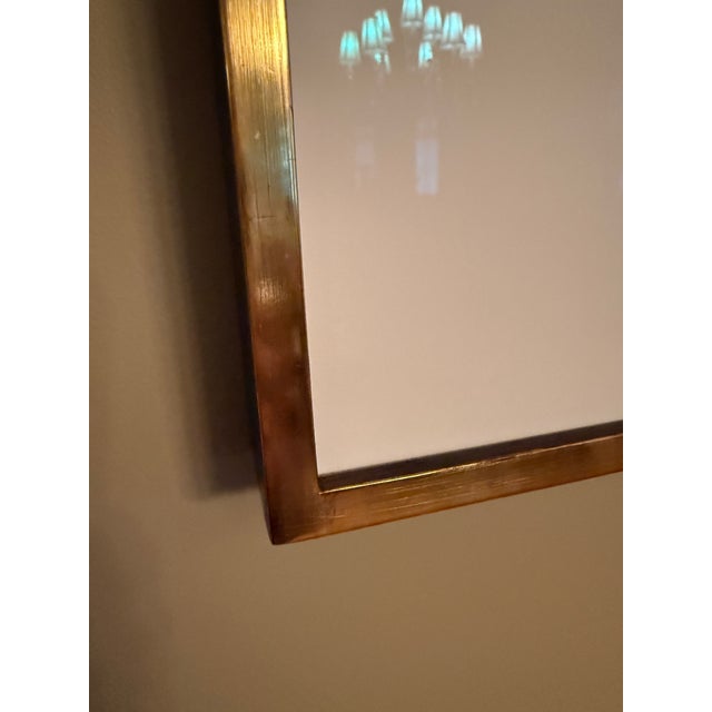 Agi Klausz Monotype - Chocolate Brown - Oil on Gilded Paper For Sale - Image 4 of 4