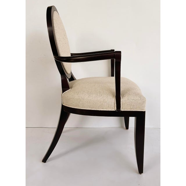 Vintage Barbara Barry for Baker Set of 8 Dining Chairs, Newly Upholstered, 2 Arm, 6 Side For Sale In Miami - Image 6 of 18