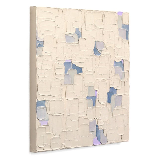 Mid-Century Modern Beige Baby 3 - Original Neutral Textured Impasto-Style Acrylic Painting on Canvas For Sale - Image 3 of 9