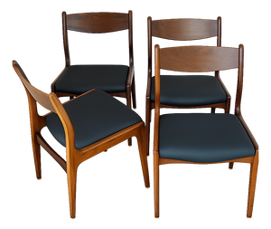 Vintage Rosewood Chairs in the style of Johannes Andersen for Richbilt, 1960s, Set of 4