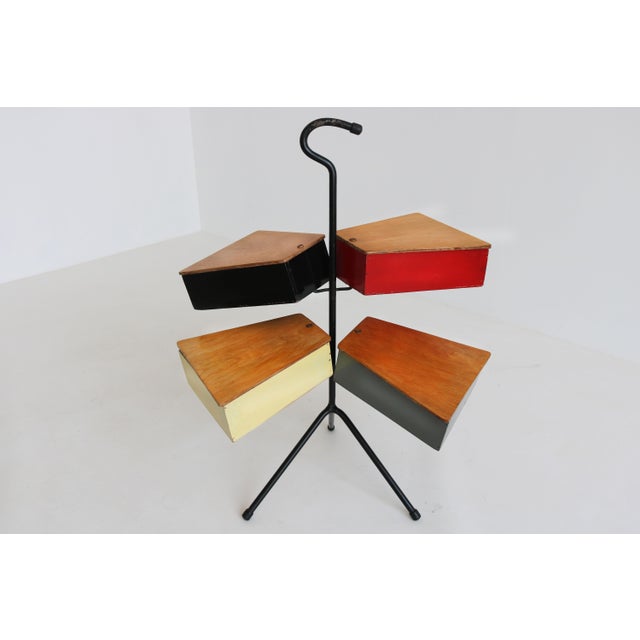 Mid-Century Dutch Sewing Box Stand by Joost Teders for Metalux, 1950s For Sale - Image 11 of 11