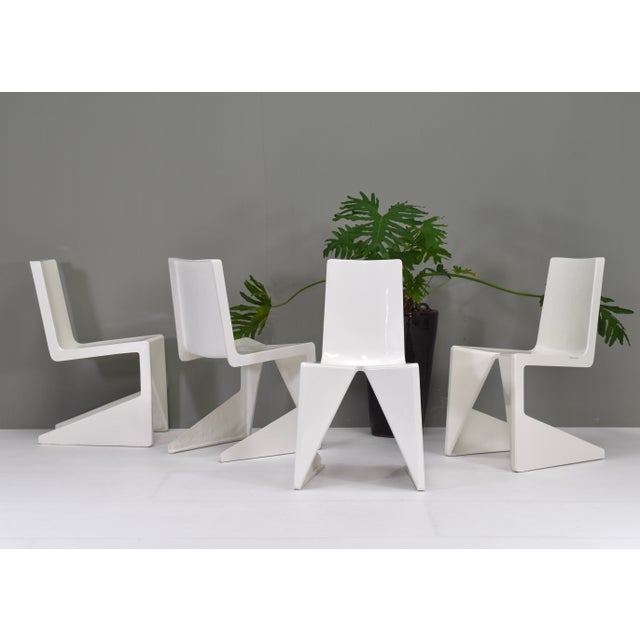 A rare and architecturally striking set of lrc dining chairs by wiel arets for lensvelt, originally conceived in 2005 for...