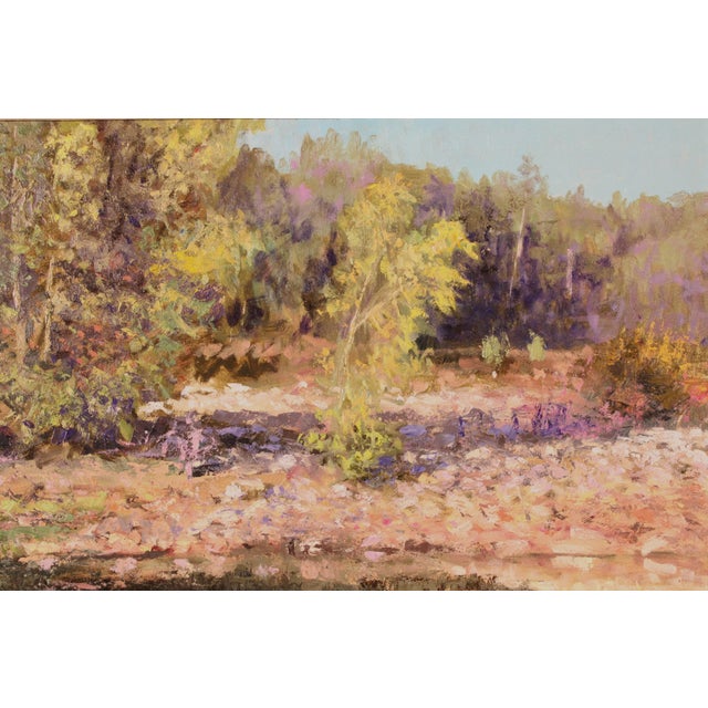 1980s Landscape Painting by William Atkins (1926-1995) Titled " Reflections" For Sale - Image 5 of 12
