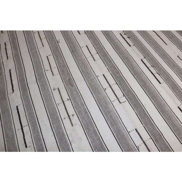 Ivory Vintage Zabihi Collection Oversize White Gray Turkish Kilim - 11'4" x 17' For Sale - Image 8 of 12