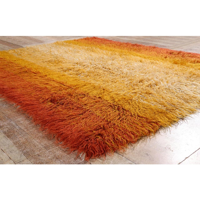 Goldenrod Vintage Greek Flokati Rug, 06'02 X 07'08 For Sale - Image 8 of 10