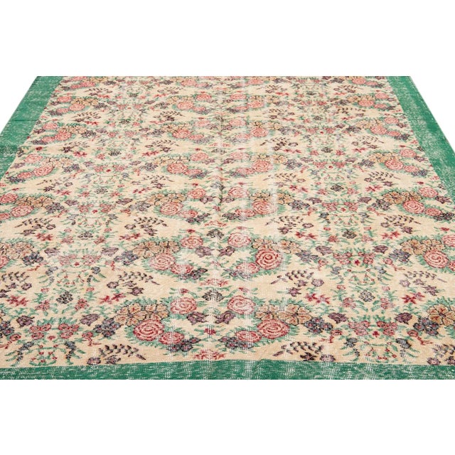 Mid 20th Century Vintage Overdye Rug For Sale - Image 9 of 13