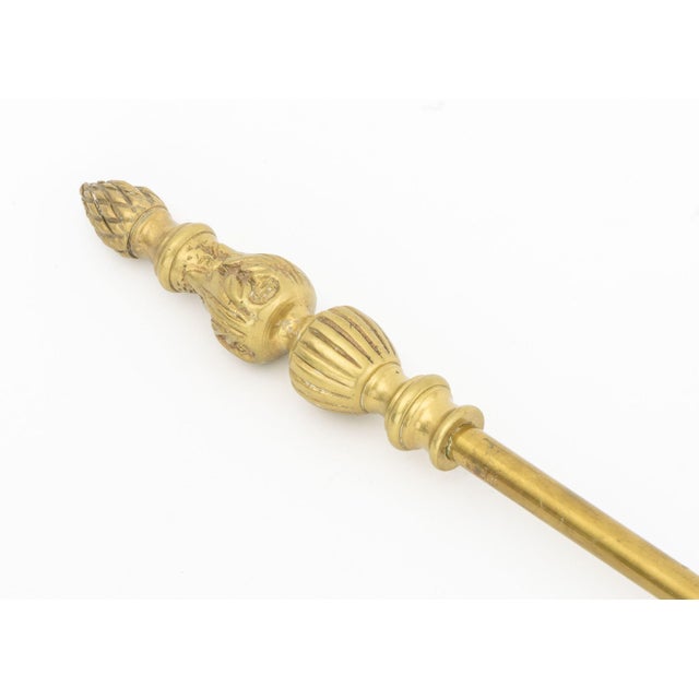 Brass Neoclassical Style Brass Fireplace Tool Set, 5 Pcs. For Sale - Image 8 of 16