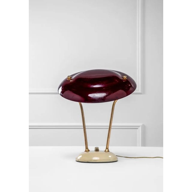 Mid-Century Brass Table / Desk Lamp, France Ca. 1950 For Sale - Image 6 of 12