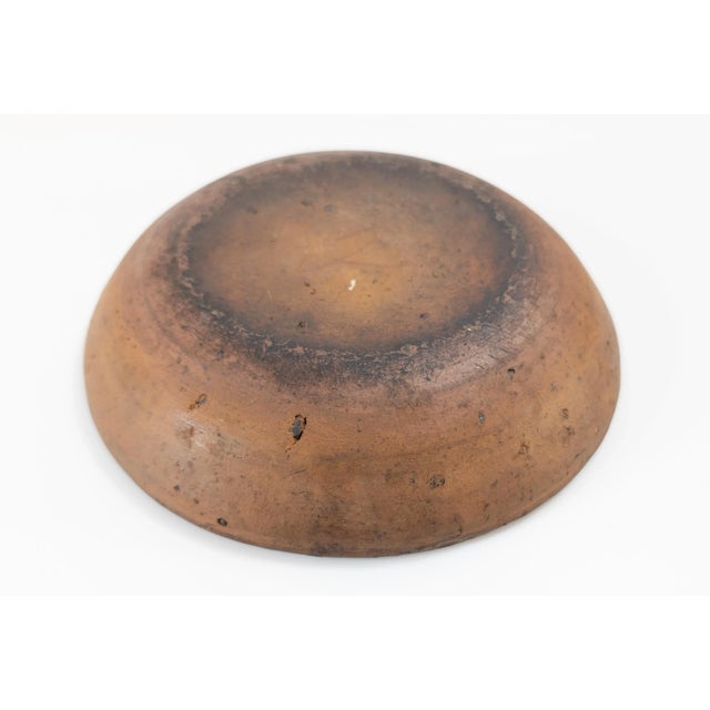 Brown Early 20th Century Brown Red Glazed Redware Pottery Bowl For Sale - Image 8 of 9