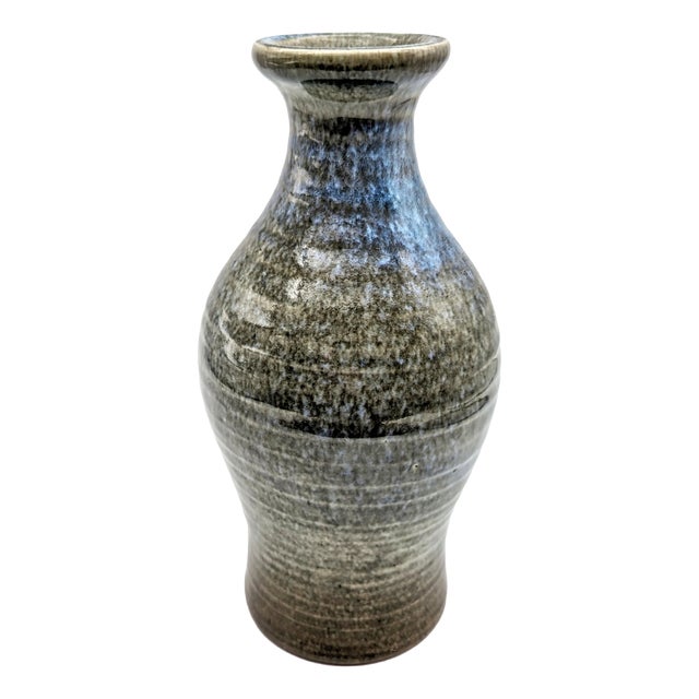 Mid-Century Modern Swedish Stoneware STB Bottle Vase by Carl-Harry Stålhane for Rörstrand, 1957, 1950s For Sale