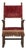 18th Century French Renaissance Style Throne Chair with Upholstery Red Burgandy For Sale