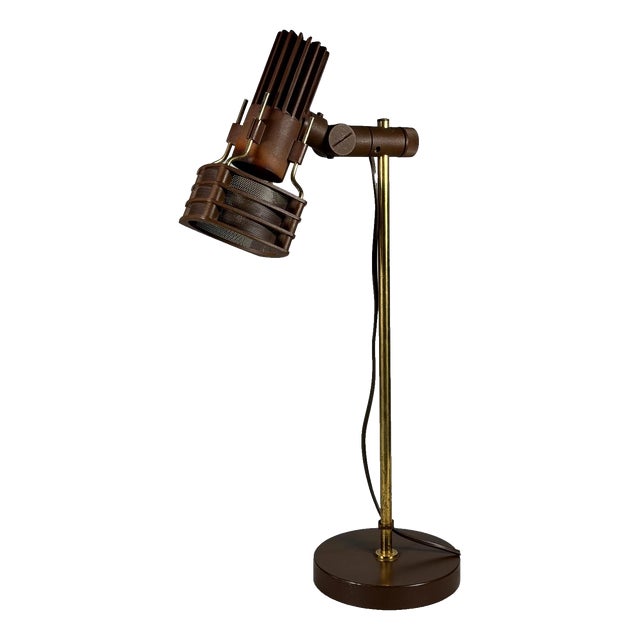 Space Age Desk Lamp in Metal and Plastic, 1970s For Sale