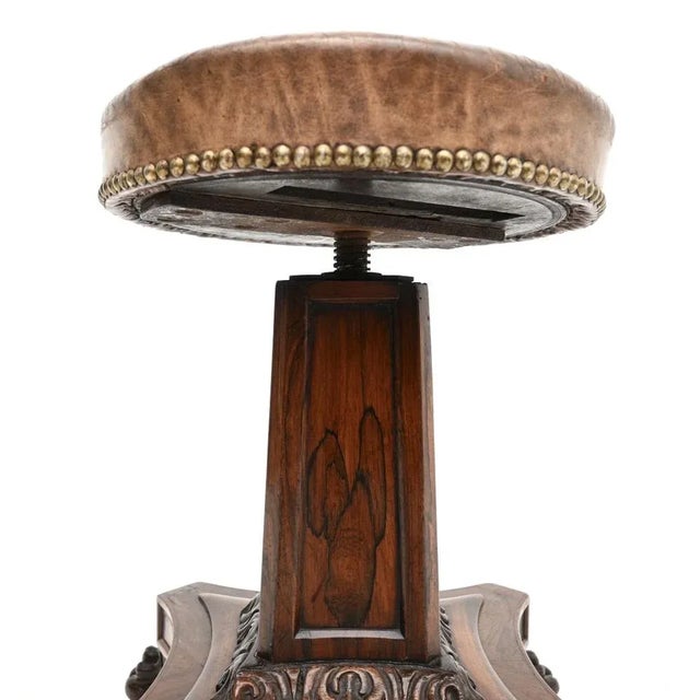 Early 19th Century William IV Adjustable Piano Stool, 1830s For Sale - Image 5 of 9