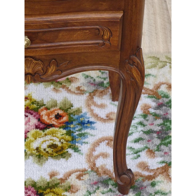 Louis XV Walnut Bedside Table, 1960s For Sale - Image 12 of 18