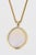 This gorgeous 1980's gold plated long pendant necklace with a large glass iridescent stone is in the color of Tiffany blue...