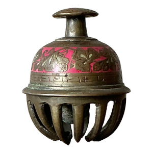 Vintage Boho Engraved Brass Bell