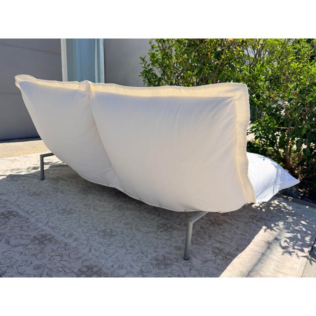 2000 - 2009 Vintage Calin Lignet Love Seat Pillow Style Recliner Made in France Attributed to Ligne Roset For Sale - Image 5 of 12