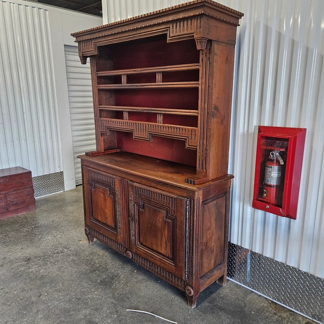 Brown 19th Century Country French Walnut Cupboard / Server For Sale - Image 8 of 12
