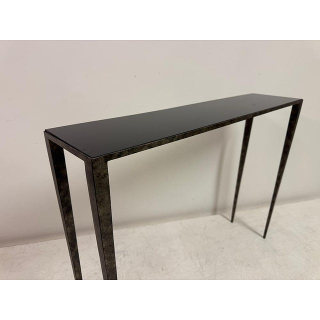 Forged Steel Console Table in the style of Jean Michel Frank, 2000s For Sale - Image 14 of 17