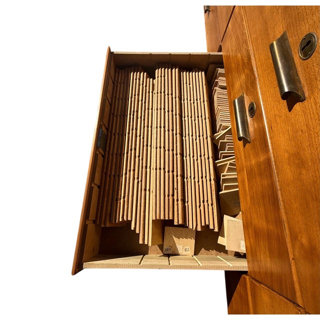 1960s Haberdashery Case With Sliding Glass Doors For Sale - Image 9 of 10