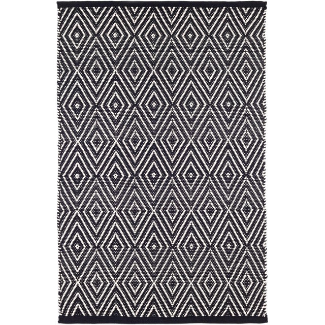 Dash & Albert by Annie Selke Diamond Black/Ivory Indoor/Outdoor Rug, 7' 6" x 9' 6" For Sale In Boston - Image 6 of 6