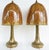 Brass 1960s Gabriella Crespi Brass Lamps, Resin "Tobacco Leaf" Shades - a Pair For Sale - Image 8 of 15