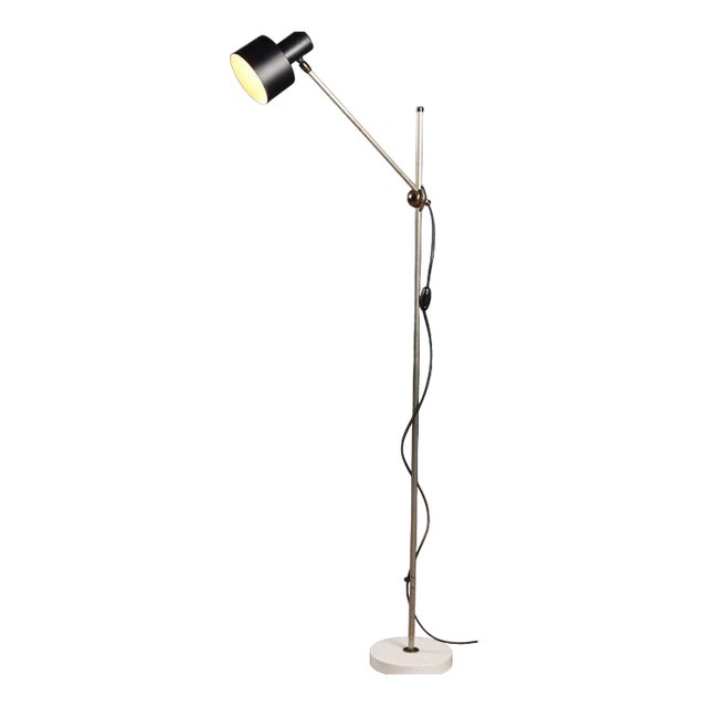 Vintage Floor Lamp in Aluminium and Marble, 1960s For Sale
