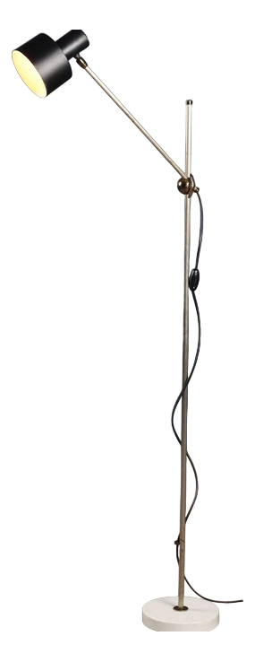 Vintage Floor Lamp in Aluminium and Marble, 1960s