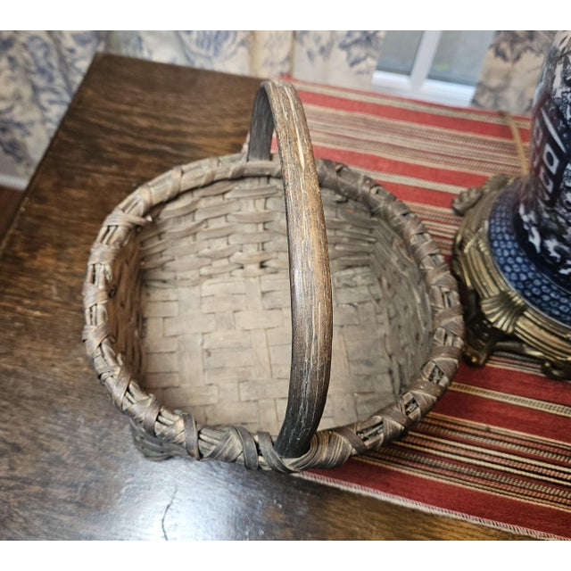 Wood Early 20 Th C. "Porcupine Twist" Berry Basket For Sale - Image 7 of 17