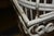 Vintage Tall White Fern Head Round Wicker Hanging Bird Cage W/ Single Door For Sale - Image 10 of 17
