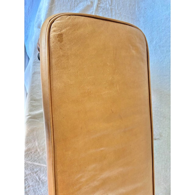 20th Century Leather Upholstered Bench For Sale - Image 9 of 12