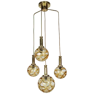 1960s Organic Globe Four-Light Fixture by Doria