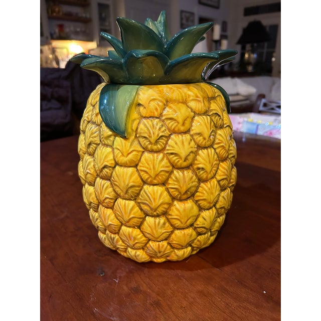 Tropical Ceramic Pineapple Drink Dispenser For Sale - Image 4 of 4