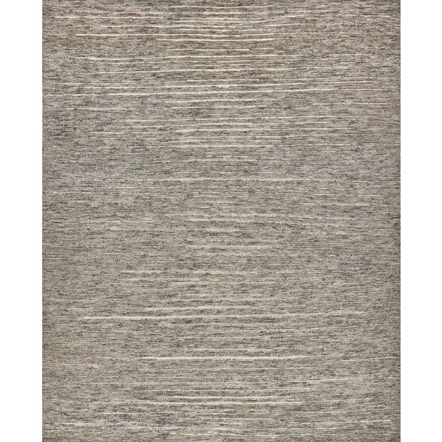 Exquisite Rugs Eaton Hand-Knotted New Zealand Wool & Bamboo Silk Gray Rug-9'X12' For Sale