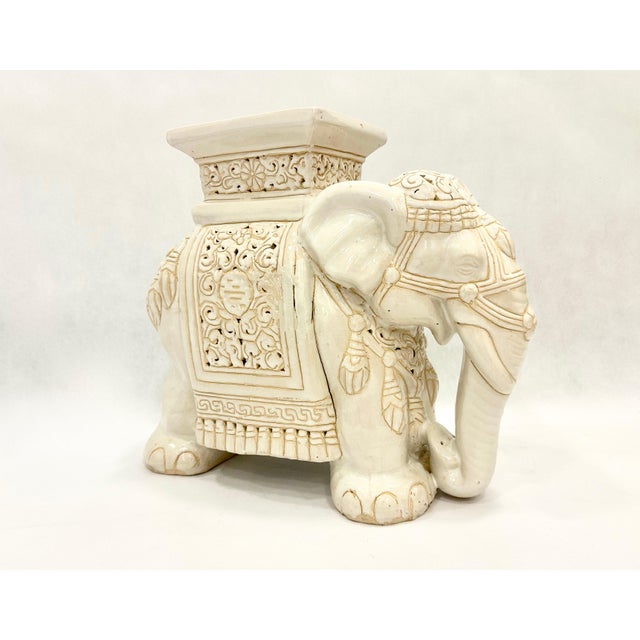 Vintage Ceramic Elephant Flower Stand, 20th Century For Sale - Image 3 of 11