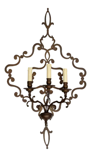 Italian Wrought Iron Applique Wall Sconce