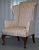 Hollywood Regency Regency Walnut Wingback Armchair with Striped Fabric from Howard & Sons For Sale - Image 3 of 18