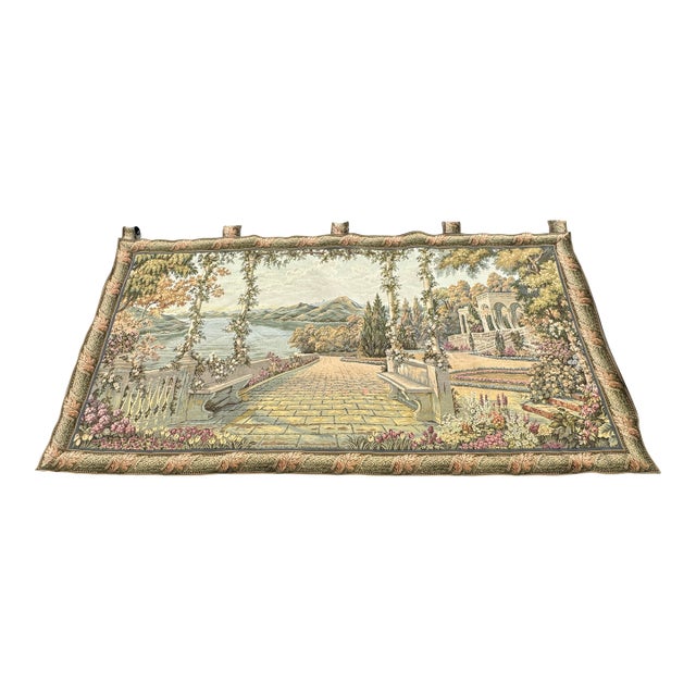 Hammacher Schlemmer Italian Terrace Tapestry For Sale