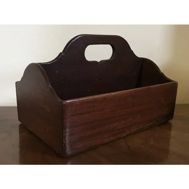 Brown Antique 1820's English Georgian Mahogany Desk Box Caddy For Sale - Image 8 of 13