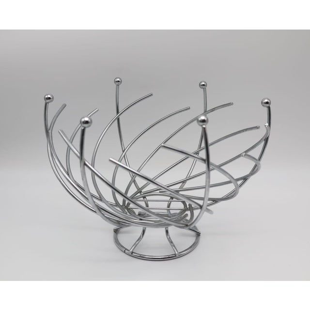 Alessi Mid-Century Modern Sputnik Spiral Fruit Bowl from Alessi, 1960s For Sale - Image 4 of 4