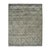 This gray wool rug features a hand knotted pile construction and originates from India. It serves as a durable floor...