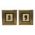 Antique Pair English Watercolor Paintings Silhouettes Giltwood Frames 19 Centry For Sale