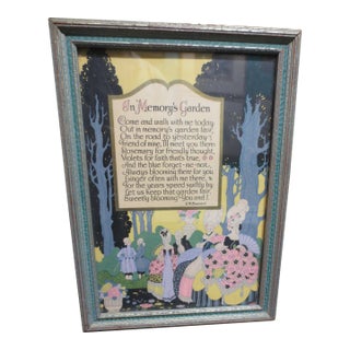 Art Deco Art Print of Memory's Garden For Sale