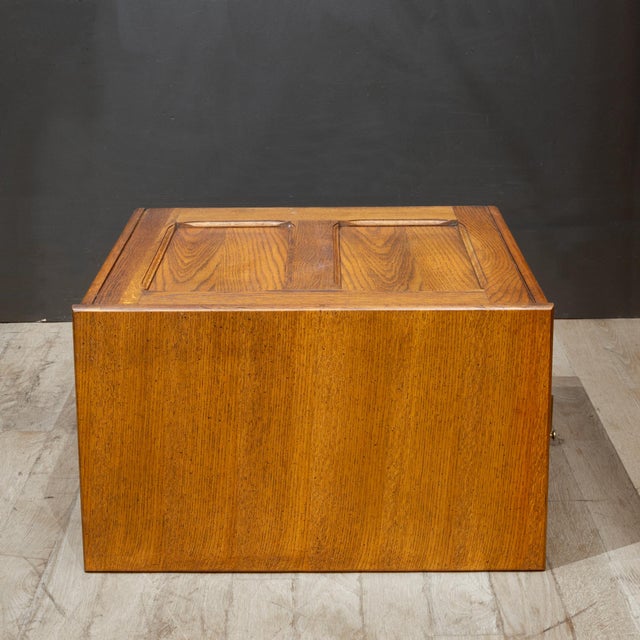 Vintage Oak File Cabinet For Sale - Image 9 of 10