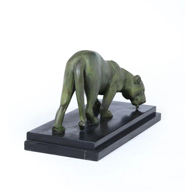 French Art Deco Patinated Bronze Panther by Irénée Rochard, 1920s For Sale - Image 4 of 16