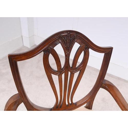 Hepplewhite Revival Mahogany Dining Chairs, 1920s, Set of 8 For Sale - Image 9 of 10