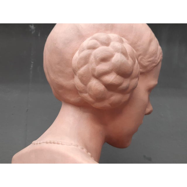 Fritz Wolber, Bust of a Woman, 1920s-1940s, Clay For Sale - Image 11 of 13