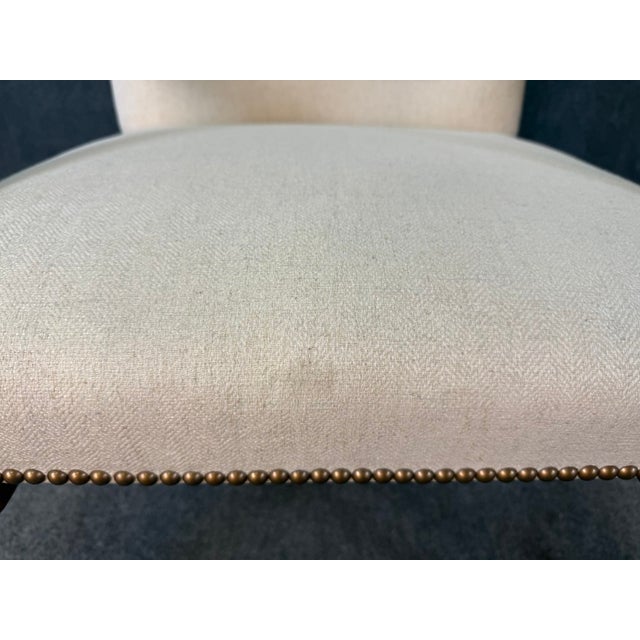 Late 20th Century Pair of Baker Furniture Stately Homes Gainsborough Arm Chairs in White For Sale - Image 16 of 17