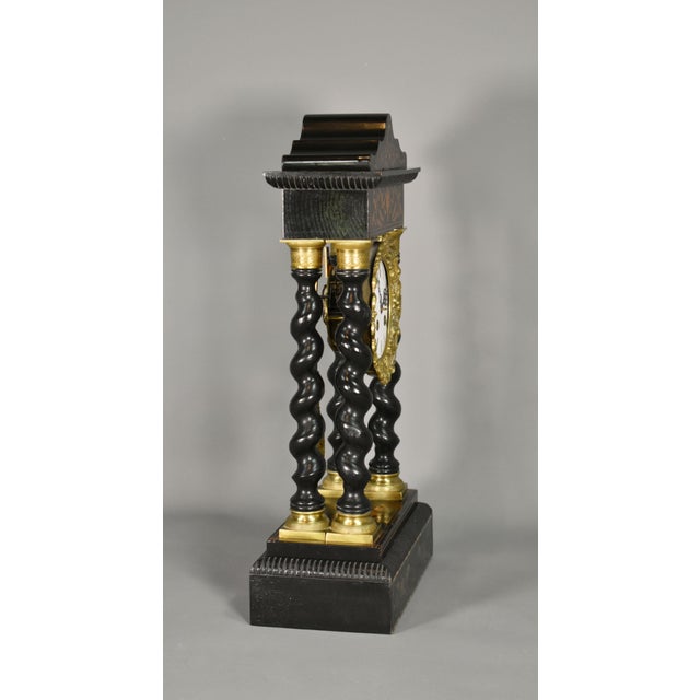 French Napoleon III Portico Barley Twist Clock For Sale - Image 13 of 17