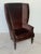 Neoclassical Pair Custom Mogul Los Angeles Espresso-Brown Velvet High-Back Wing Chairs For Sale - Image 3 of 16